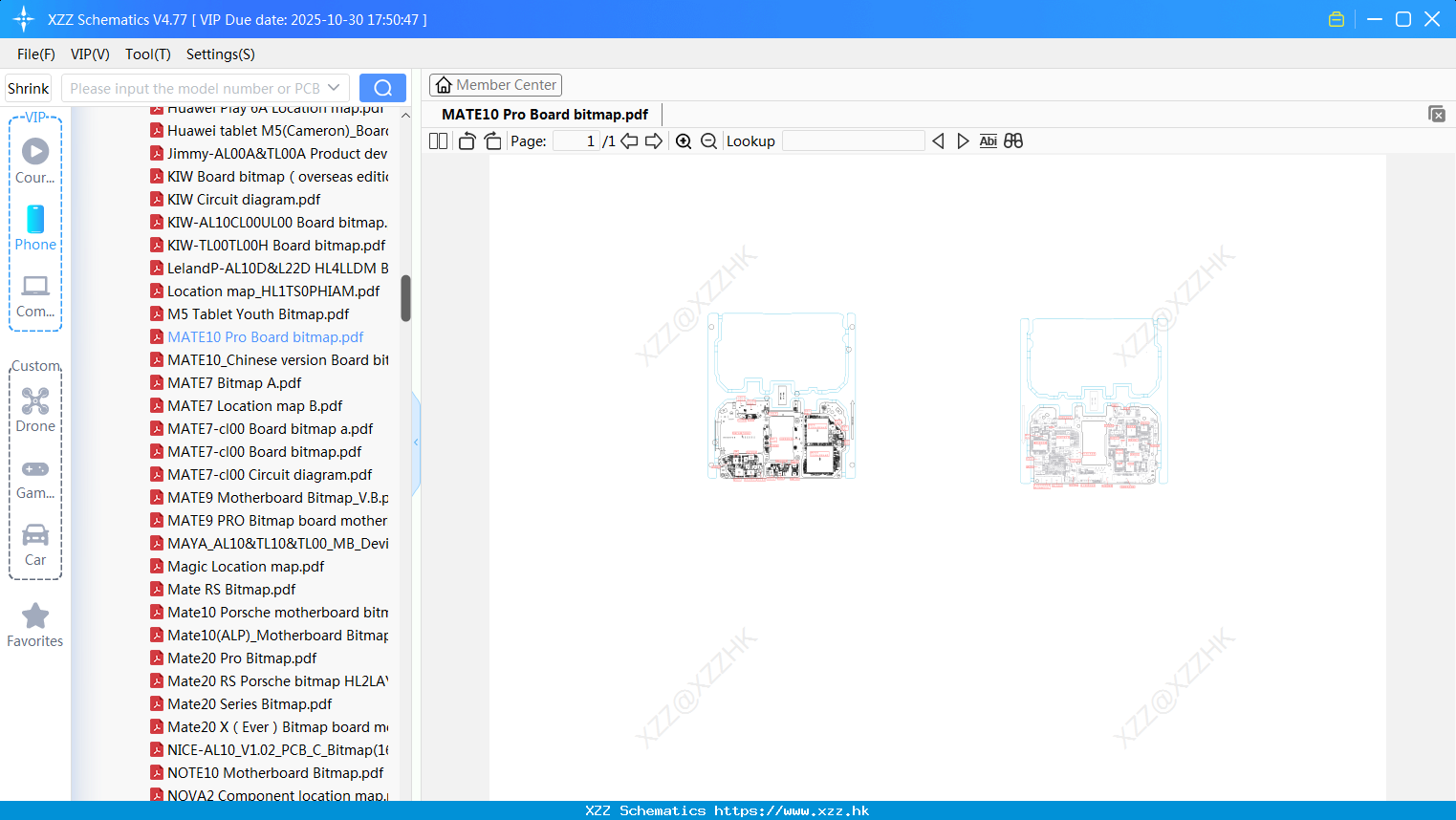 Huawei MATE10 Pro Board Bitmap